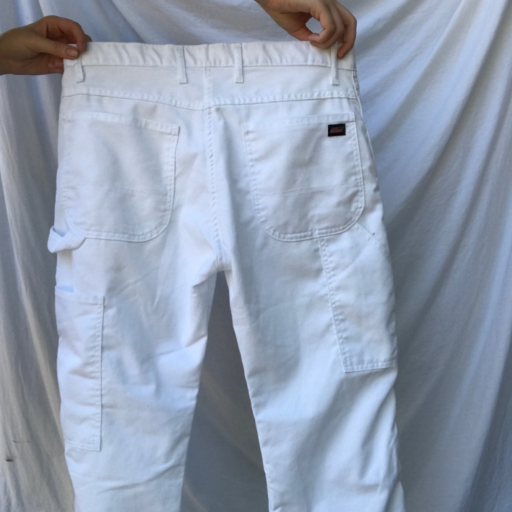*SOLD on depop* white dickies carpenter pants